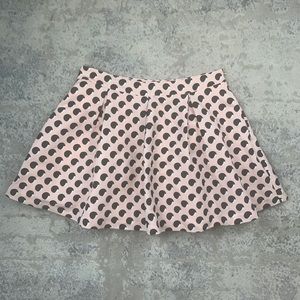 Forever 21 Blush bubble skirt with black dots